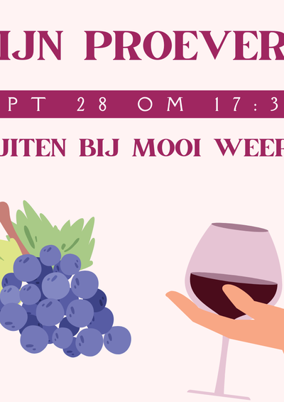 Poster Wijn proeverij