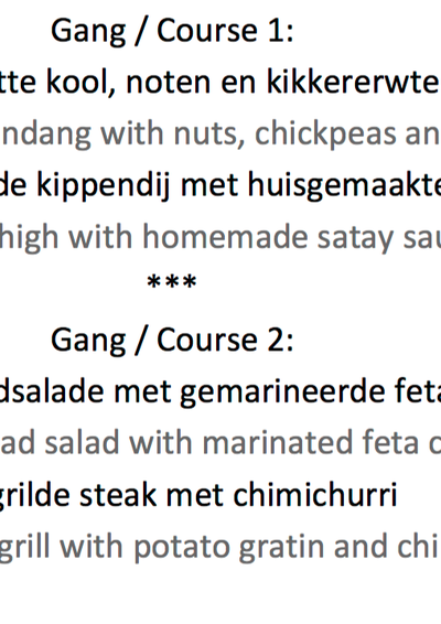 Poster New years diner '19