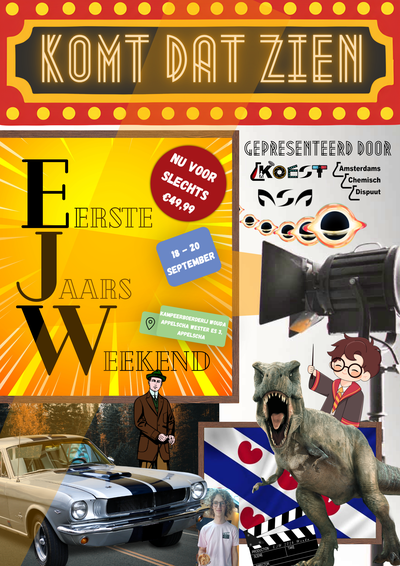 Poster Eerstejaarsweekend 2026