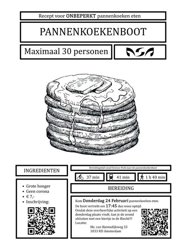 Poster Pannenkoekenboot
