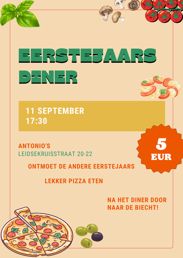 Poster Eerstejaars diner 2025