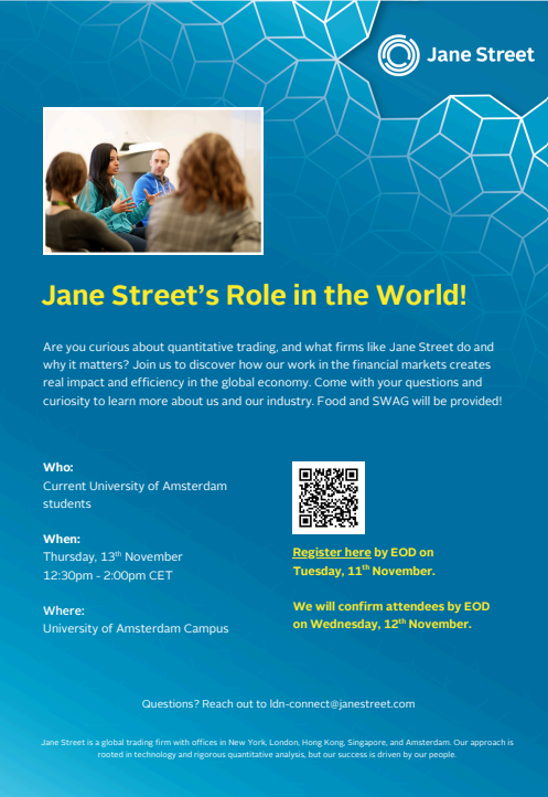 Poster Jane Street Lunch Lecture