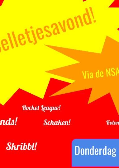 Poster EJC Spelletjes avond