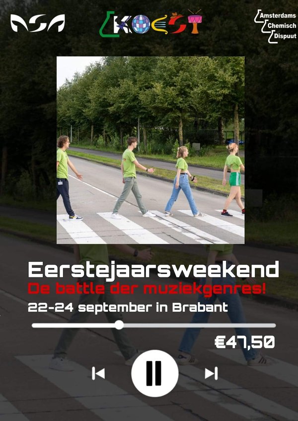 Poster Eerstejaarsweekend 2023