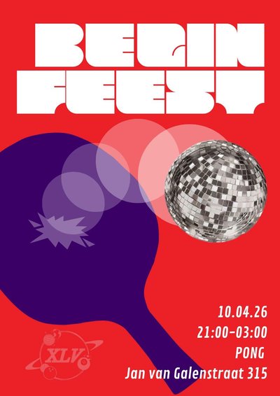 Poster Lustrum - Beginfeest