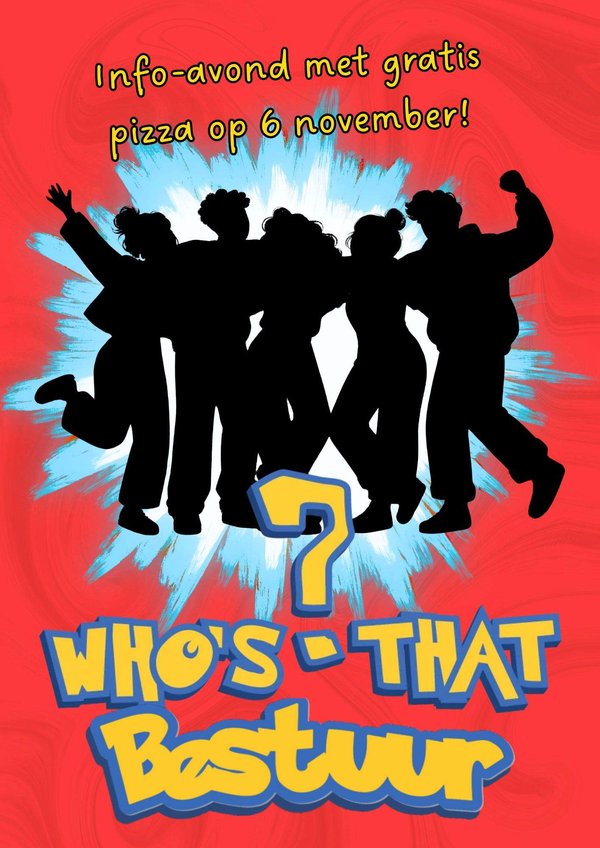 Poster Who's That Bestuur? - Bestuursinfoavond