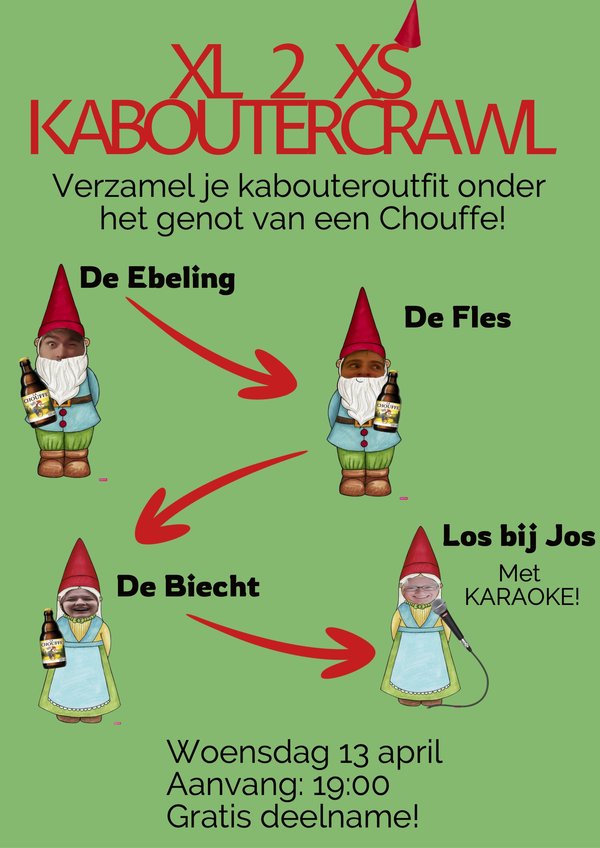 Poster XL2XS Kaboutercrawl