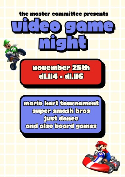 Poster Mastercie: Video Game Night