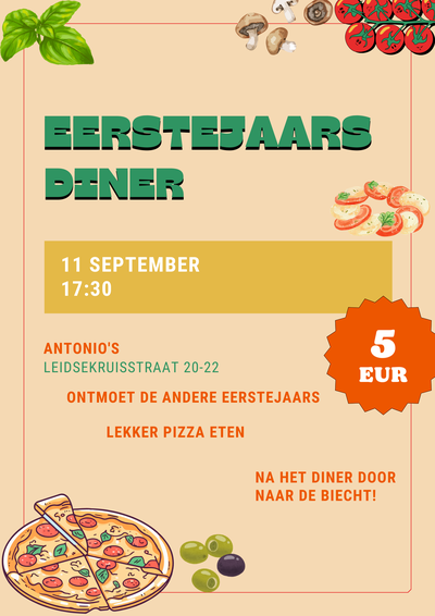 Poster Eerstejaars diner 2025