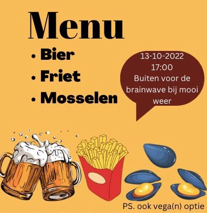 Poster Bier Friet Mosselen
