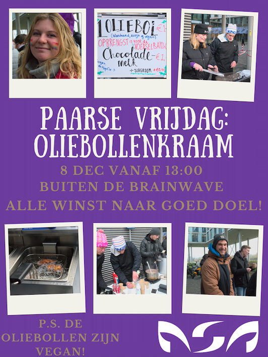 Poster Paarse vrijdag: Oliebollenkraam