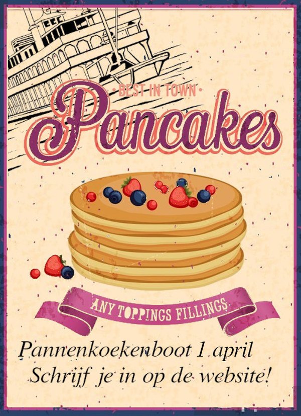Poster Pannenkoekenboot!