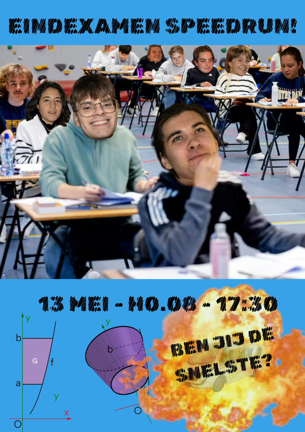 Poster EINDEXAMEN SPEEDRUN