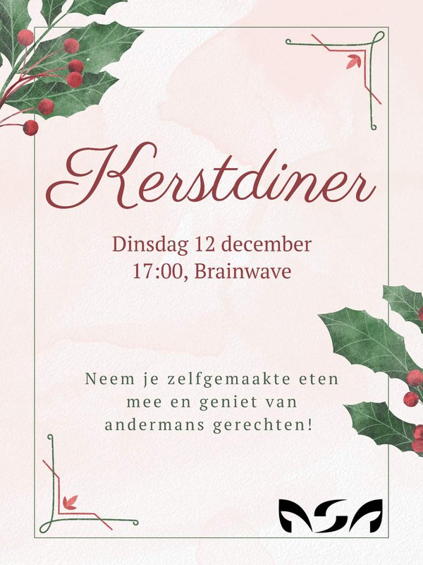 Poster Bring your own Kerstdiner