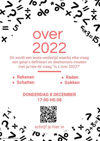 Poster Wiskunde Wedstrijd22