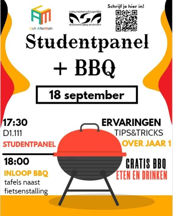 Poster Wiskunde Panel + BBQ