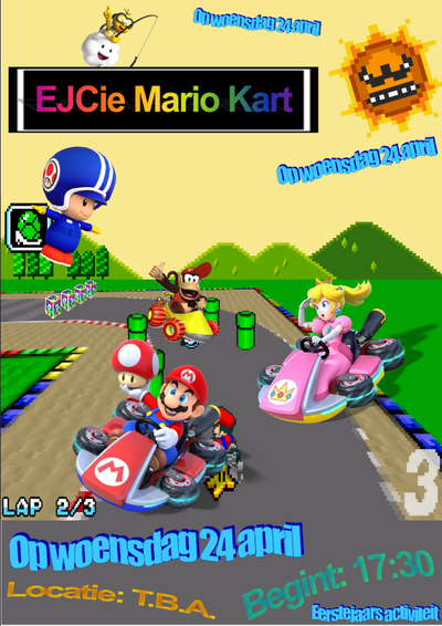 Poster Mario Kart toernooi