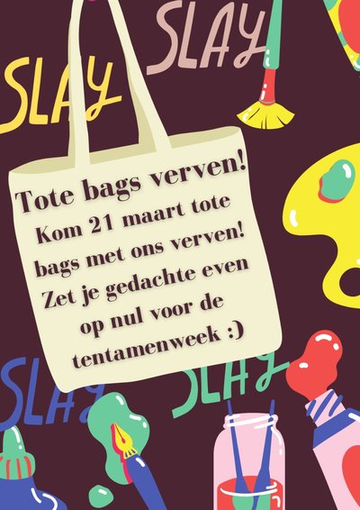 Poster Totebags Verven