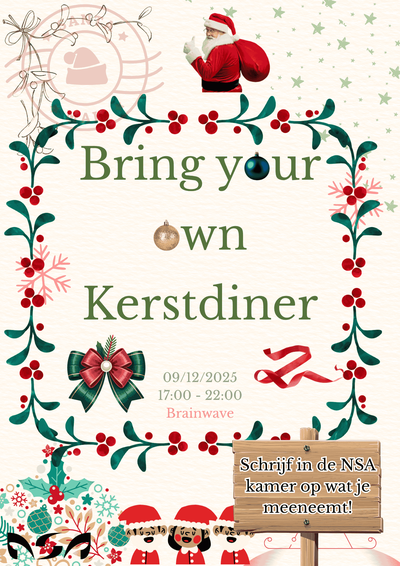 Poster Bring your own kerstdiner 2025