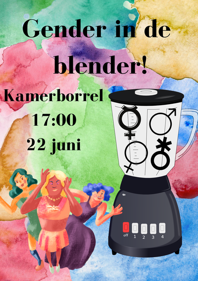 Poster Pride kamerborrel: Gender in de blender
