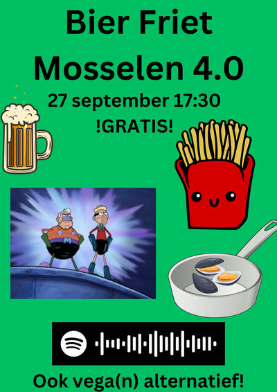 Poster Bier Friet Mosselen