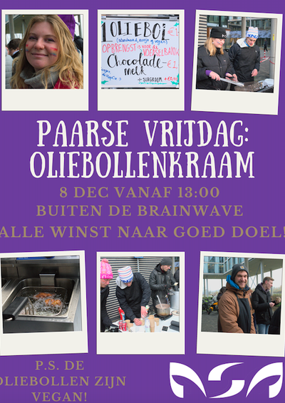 Poster Paarse vrijdag: Oliebollenkraam