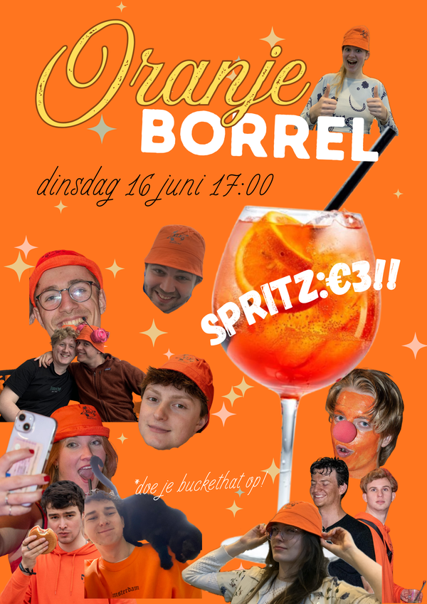 Poster Oranje borrel