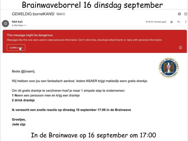 Poster Pyramid scheme borrel